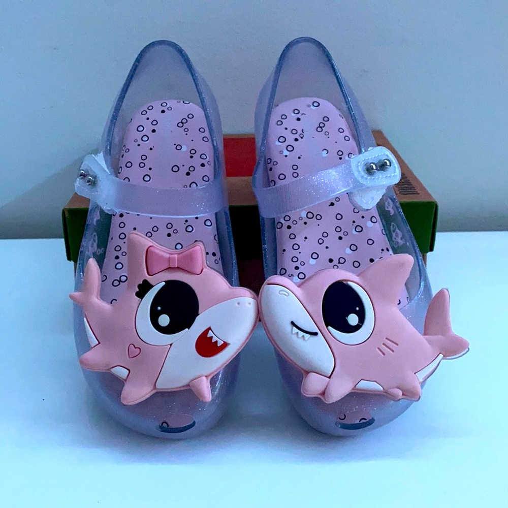 Mini Melissa baby shark flats size toddler 10